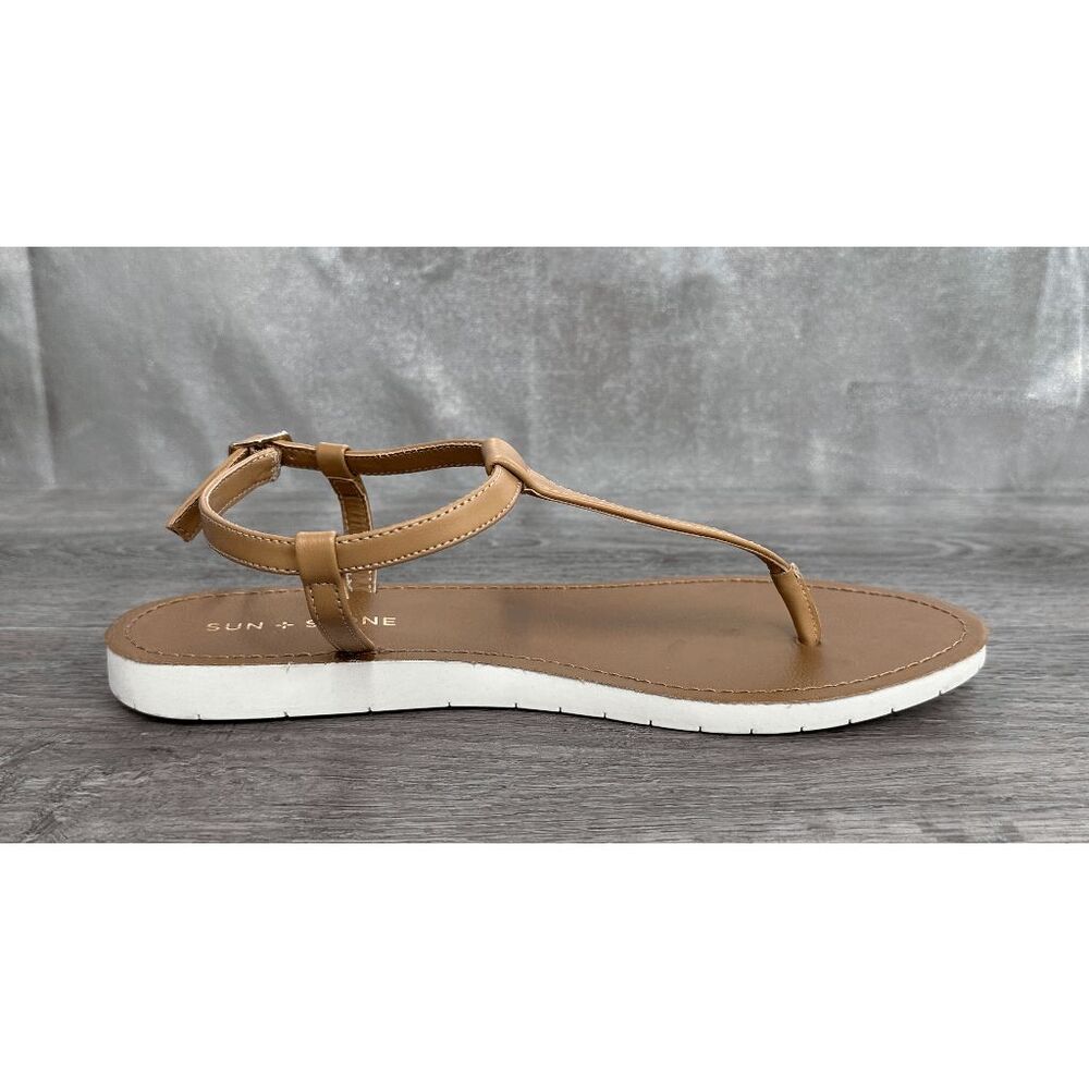 Sun + Stone Women's Kristi Ankle Summer Thong Sandals - Tan 9M